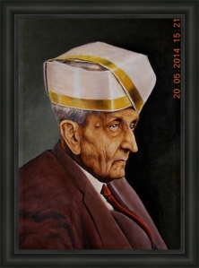 Portrait of Sir MV- Acrylic on Canvas 24 in W x 36 in H L FR
