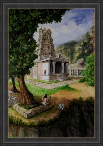Temple- Landscape- Acrylic on Canvas 24 in W x 36 in H LR fr